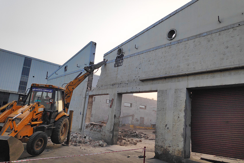 Texmo Industries demolition of old foundry factory