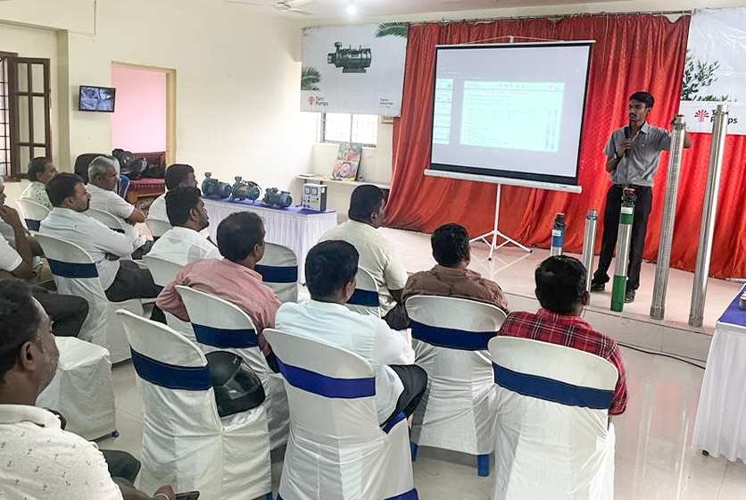 Taro Pumps sales manager conducting mechanics meet