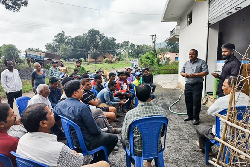 Taro Pumps sales manager conducting customers meet