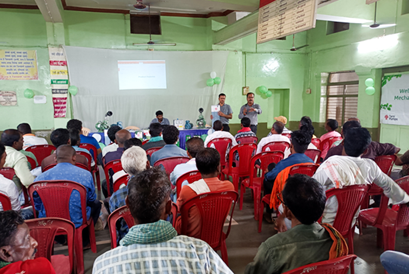 Taro Pumps sales manager conducting mechanics meet