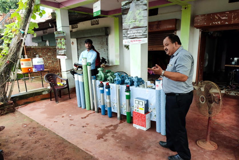 Taro Pumps sales manager explaining Taro products to customers