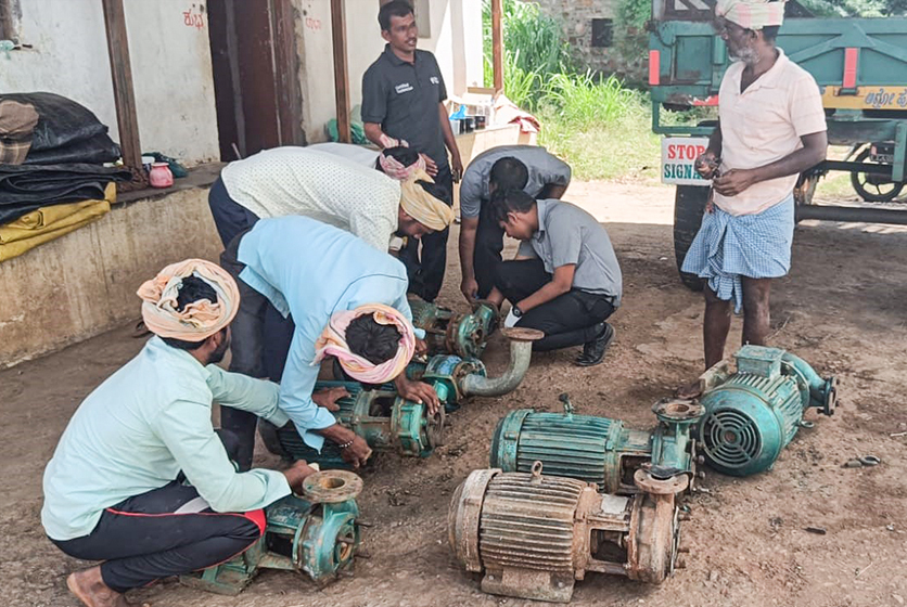 Taro Pumps sales manager conducting maintenance camp