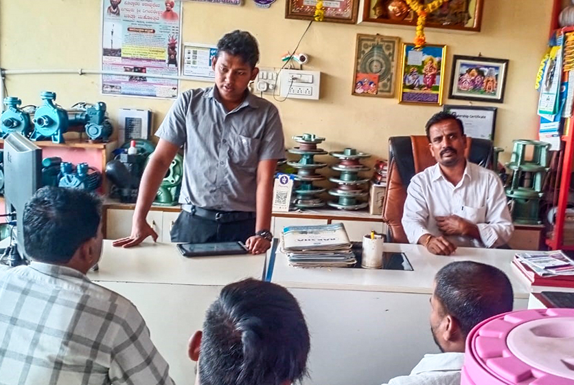 Taro Pumps sales manager conducting branch meet