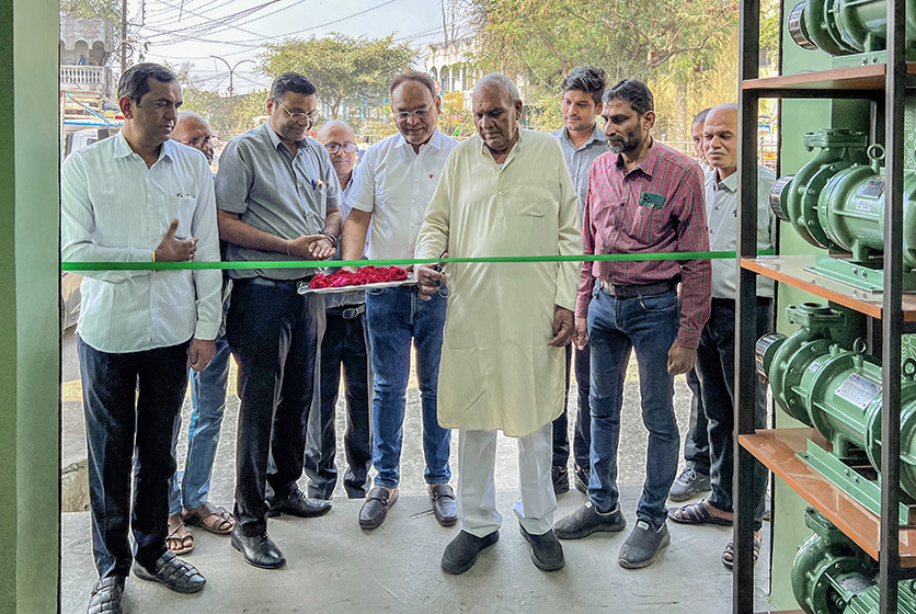 Taro Pumps dealer Jagruti Motors & Tractors ribbon cutting