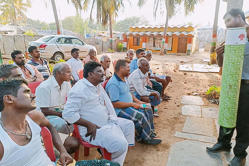 Taro Pumps manager explaining Taro Pumps products to customers