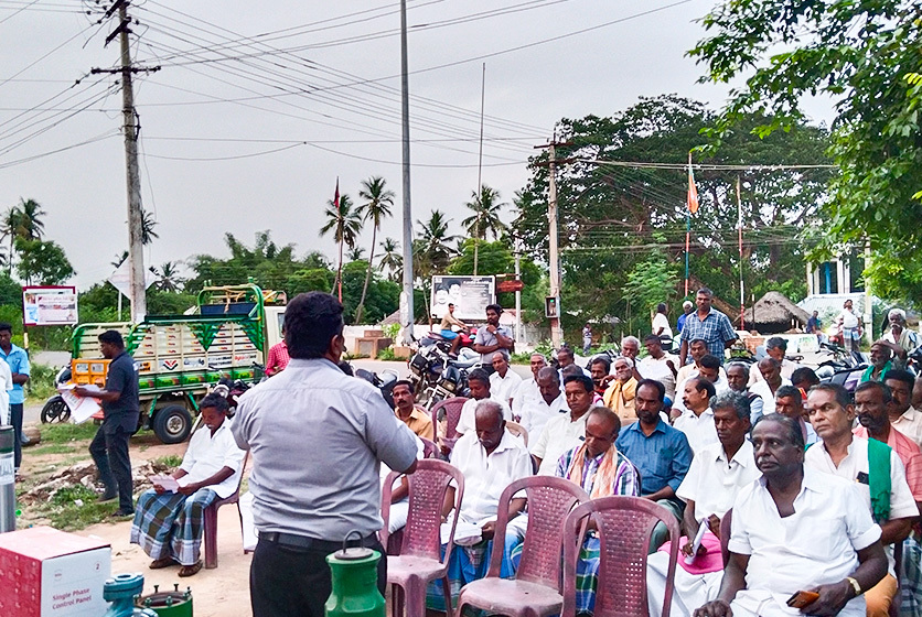 Taro Pumps manager conducting customers meet