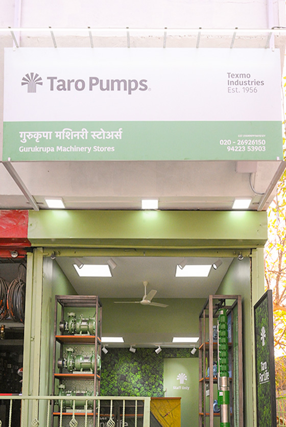 Taro Pumps dealer Gurukrupa Machinery Stores Launch front view