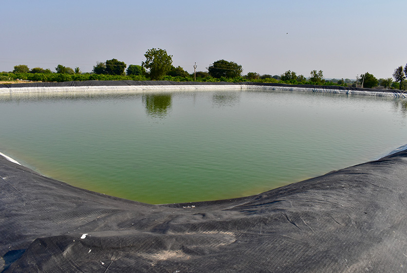 Artificial lake made for agriculture