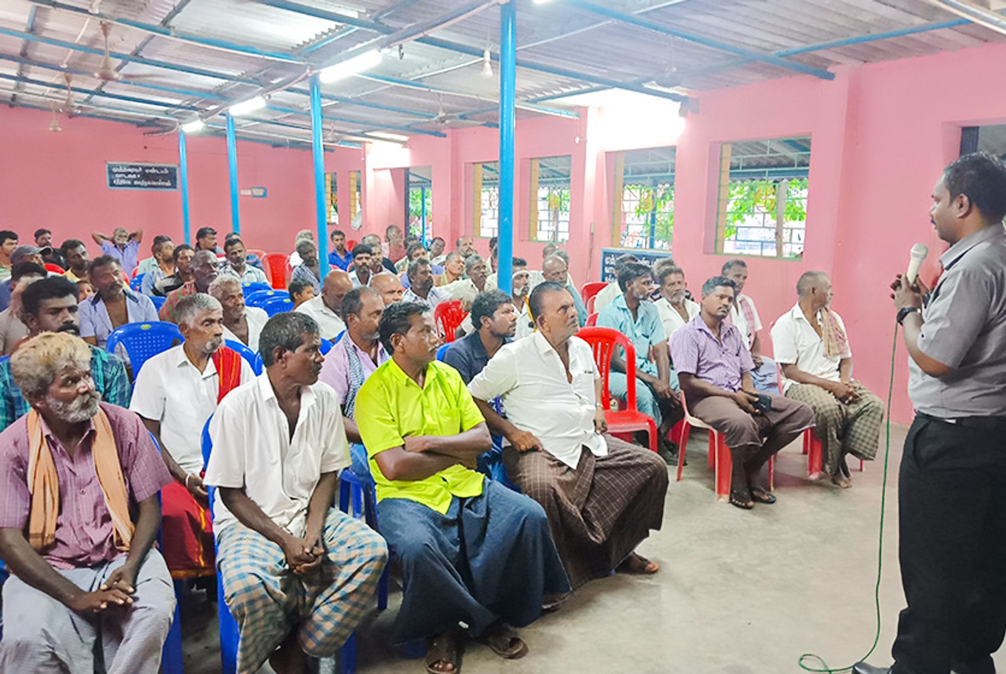 Taro Pumps manager conducting customers meet