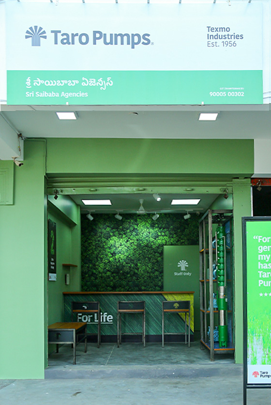 Taro Pumps dealer Sri Saibaba Agencies Launch front view