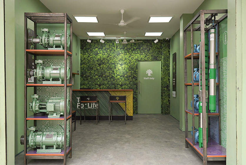 Taro Pumps dealer Raipur Pipe Centre Launch interior