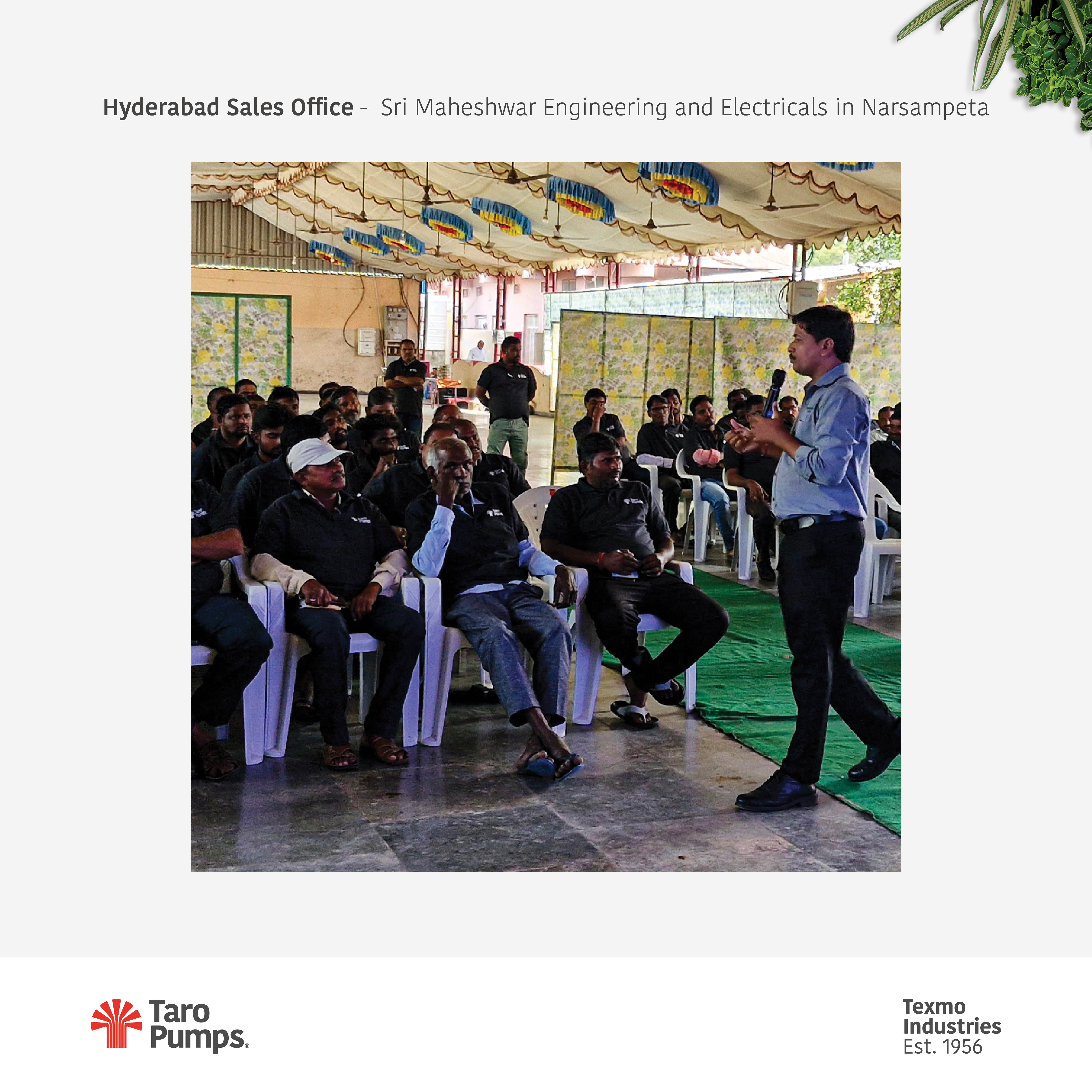 Taro Pumps manager conducting mechanics meet